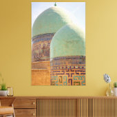 Shah-i-Zinda Ensemble in Samarkand, Oezbekistan Canvas Afdruk (Insitu (Woonkamer))