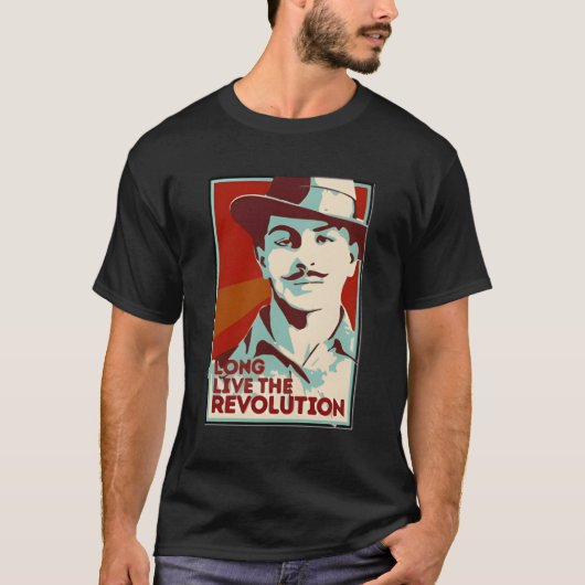 Shaheed Bhagat Singh Revolutie T-shirt (Voorkant)