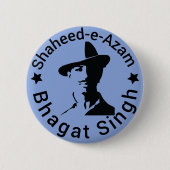 Shaheed-e-Azam Bhagat Singh Ronde Button 5,7 Cm (Voorkant)
