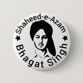 Shaheed-e-Azam Bhagat Singh Ronde Button 5,7 Cm (Voorkant)