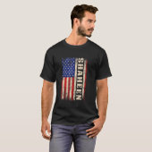 SHAHEEN Achternaam Shirt SHAHEEN Naam American Fla (Voorkant volledig)