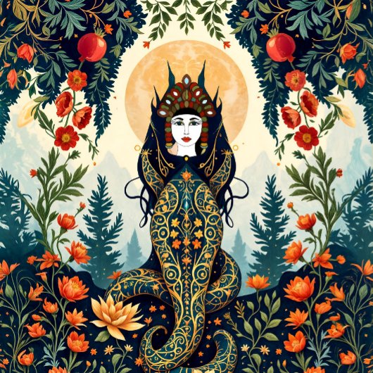 Shahmaran Mythology Douchegordijn - Mystiek