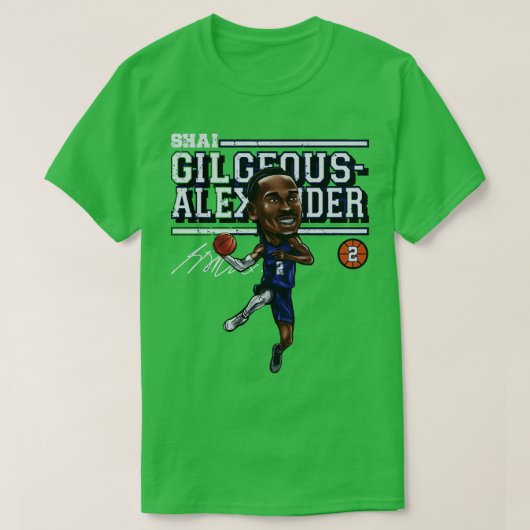 Shai GilgeousAlexander Oklahoma City Toon T-shirt (Design voorkant)