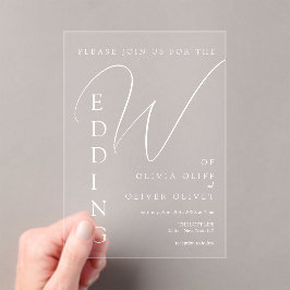 Shailene White Wedding Acryl Uitnodigingen