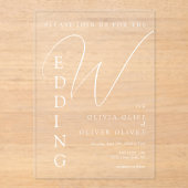 Shailene White Wedding Acryl Uitnodigingen (Voorkant)