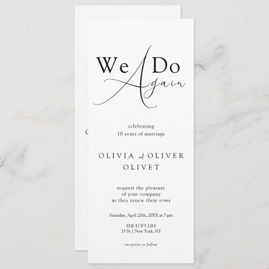 Shailene Zwart en Wit Gelofte Vernieuwing Kaart (Voorkant / Achterkant)