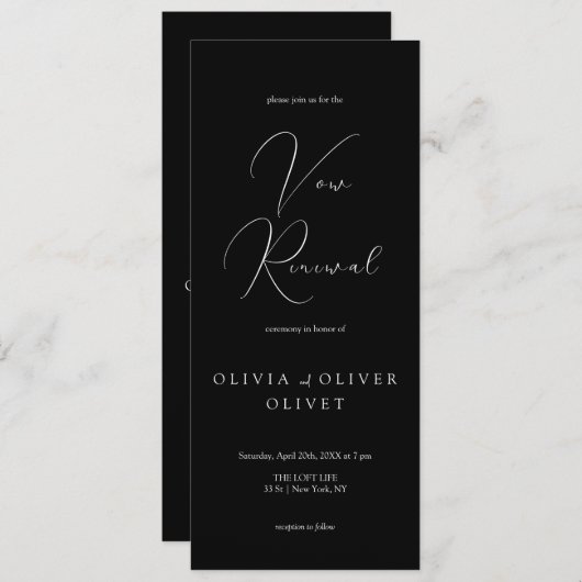 Shailene Zwart en Wit Gelofte Vernieuwing Kaart (Voorkant / Achterkant)