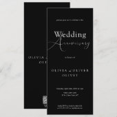 Shailene Zwart-wit bruiloft Jubileum Kaart (Voorkant / Achterkant)