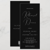 Shailene Zwart-wit repetitie diner Kaart (Voorkant / Achterkant)