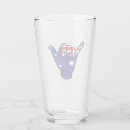 Shaka Australia Flag Glas (Achterkant)