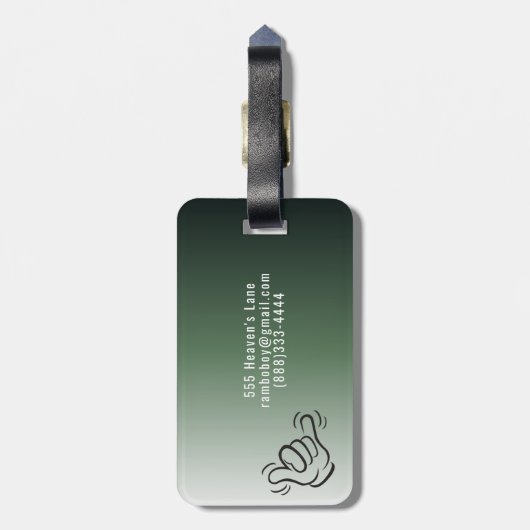 Shaka Bagagelabels (Achterkant verticaal)