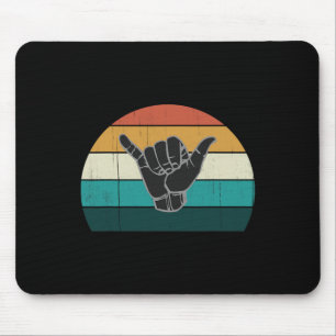 Shaka En Surf Bord - Cool Vintage Surfer Surfing Muismat