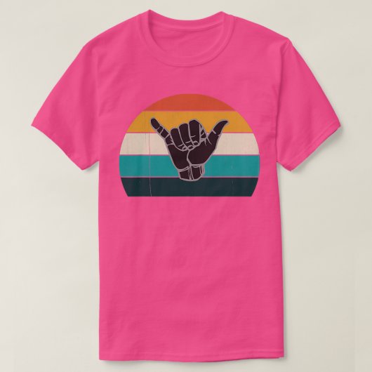 Shaka en Surf Sign Cool Surfer T-shirt (Design voorkant)