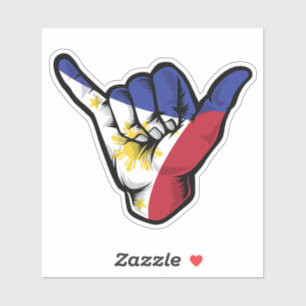 Shaka Hand Filippijnen Flag Good Vibes Sticker