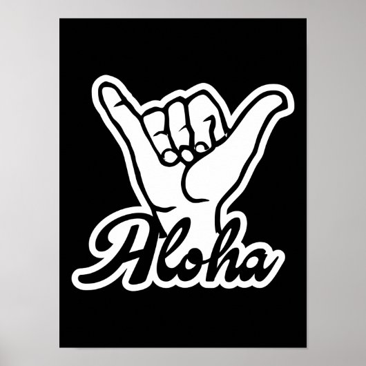 Shaka Hand, Hang Losse teken Aloha Poster (Voorkant)
