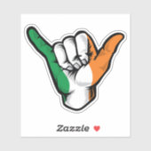 Shaka Hand Ireland Flag Good Vibes Sticker (Vel)