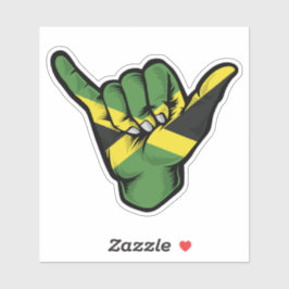 Shaka Hand Jamaica Vlag Goede Vibes Sticker