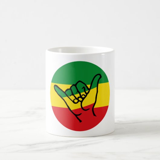 Shaka Hand met Reggae Colors Koffiemok (Center)