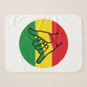 Shaka Hand met Reggae Colors Sherpa Deken (Voorkant (horizontaal))