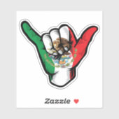 Shaka Hand Mexico Vlag Goede Vibes Sticker (Vel)