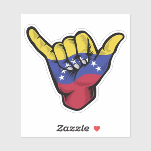 Shaka Hand Venezuela Vlag Goede Vibes Sticker (Vel)