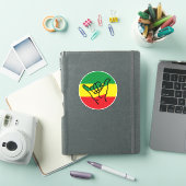 Shaka Hand With Reggae Colors Sticker (iPad Cover)