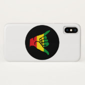 Shaka Hands met Reggae Colors Case-Mate iPhone Case (Achterkant (horizontaal))