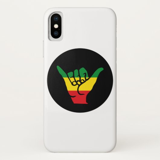 Shaka Hands met Reggae Colors Case-Mate iPhone Case (Achterkant)