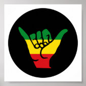Shaka Hands met Reggae Colors Poster (Voorkant)