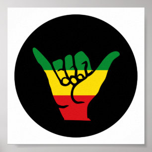 Shaka Hands met Reggae Colors Poster