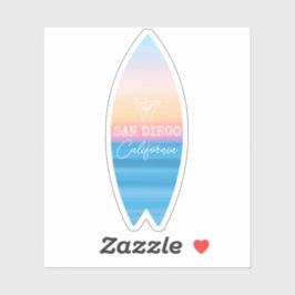 Shaka Handteken San Diego Zonsondergang Surf Sticker