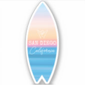 Shaka Handteken San Diego Zonsondergang Surf Sticker (Voorkant)
