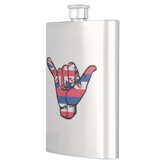 Shaka Hawaii Flag Flacon (Links)