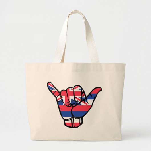 Shaka Hawaii Flag Grote Tote Bag (Voorkant)