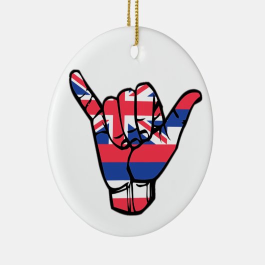 Shaka Hawaii Flag Keramisch Ornament (Rechts)
