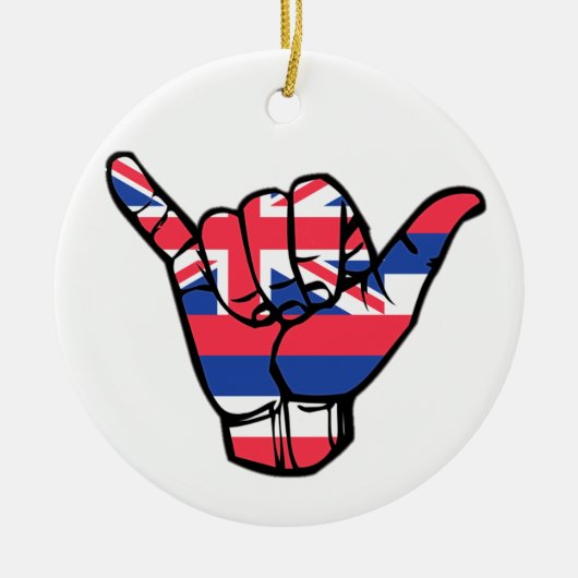 Shaka Hawaii Flag Keramisch Ornament (Voorkant)