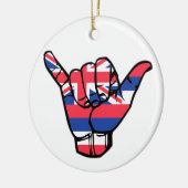 Shaka Hawaii Flag Keramisch Ornament (Links)