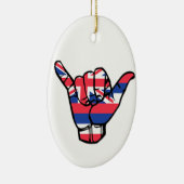 Shaka Hawaii Flag Keramisch Ornament (Rechts)