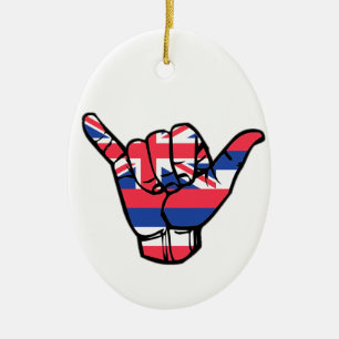 Shaka Hawaii Flag Keramisch Ornament