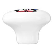 Shaka Hawaii Flag Keramische Knop (Zijkant)