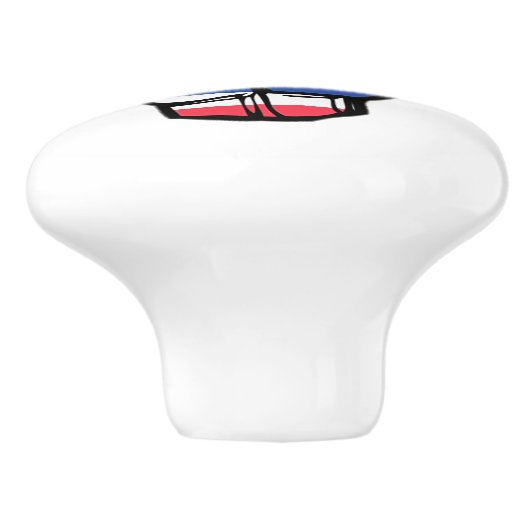 Shaka Hawaii Flag Keramische Knop (Zijkant)