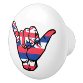 Shaka Hawaii Flag Keramische Knop (Rechts)