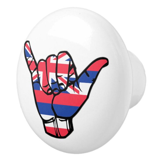 Shaka Hawaii Flag Keramische Knop (Rechts)