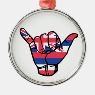 Shaka Hawaii Flag Metalen Ornament
