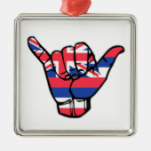 Shaka Hawaii Flag Metalen Ornament (Voorkant)