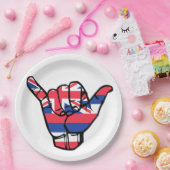Shaka Hawaii Flag Papieren Bordje (Feest)