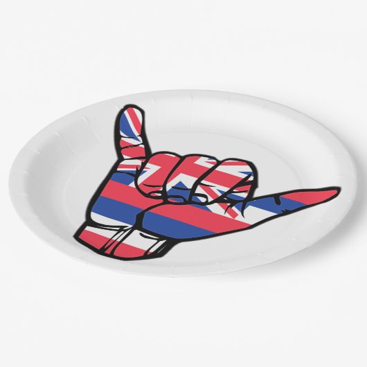 Shaka Hawaii Flag Papieren Bordje (Gekanteld)