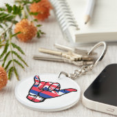 Shaka Hawaii Flag Sleutelhanger (Voorkant Rechts)