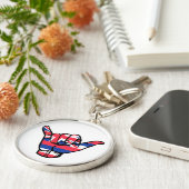 Shaka Hawaii Flag Sleutelhanger (Zijkant)