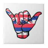 Shaka Hawaii Flag Tegeltje (Voorkant)